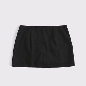 Abercrombie & Fitch Scarlett Mid Rise Linen Blend Mini Skort